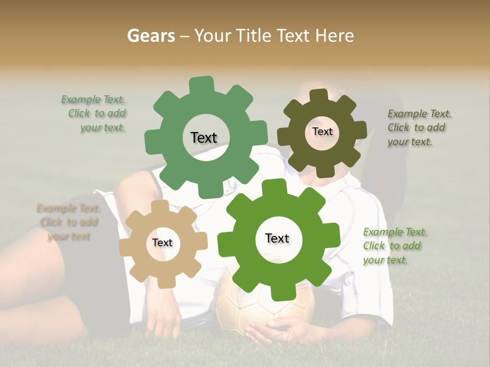 Football Human Girl PowerPoint Template