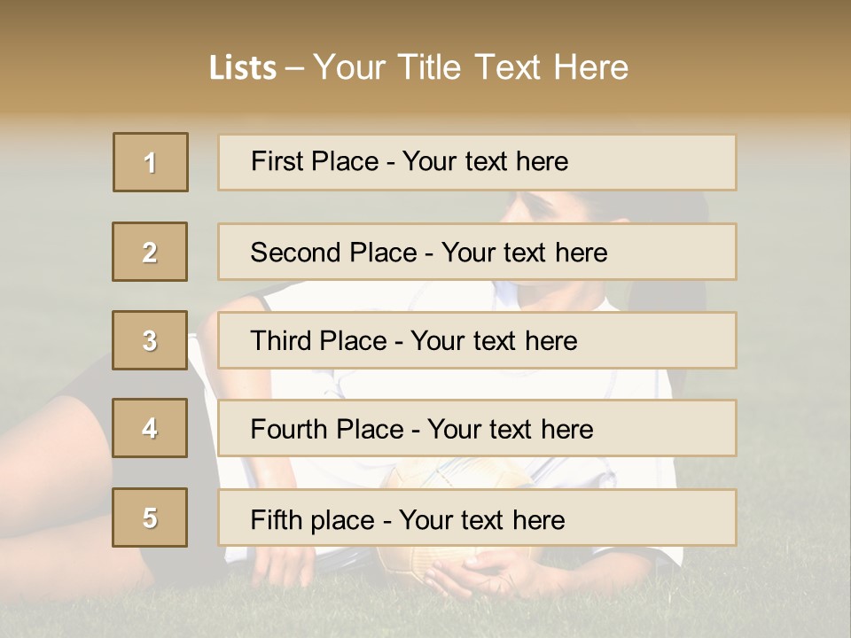 Football Human Girl PowerPoint Template
