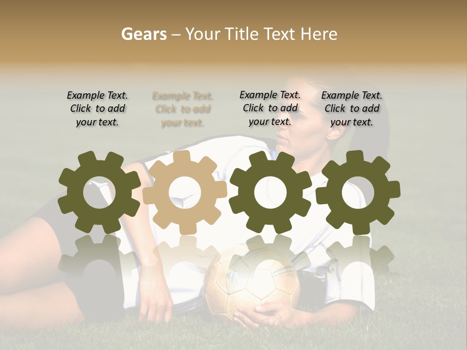 Football Human Girl PowerPoint Template