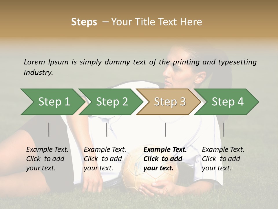 Football Human Girl PowerPoint Template