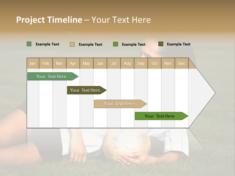 Football Human Girl PowerPoint Template