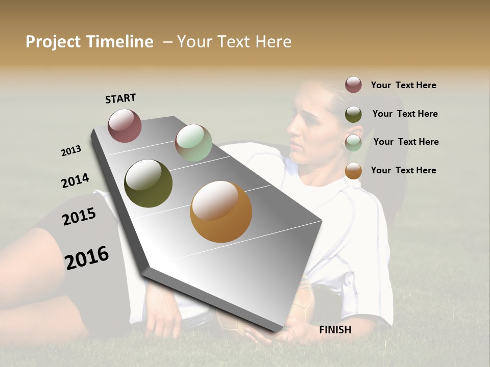 Football Human Girl PowerPoint Template