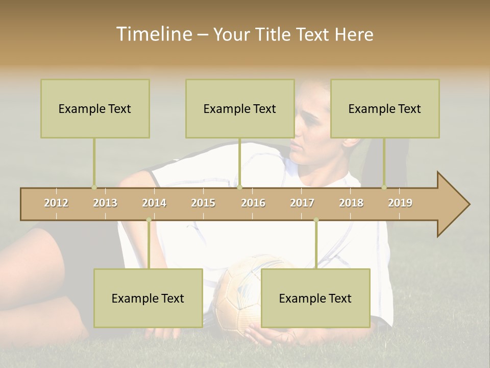 Football Human Girl PowerPoint Template