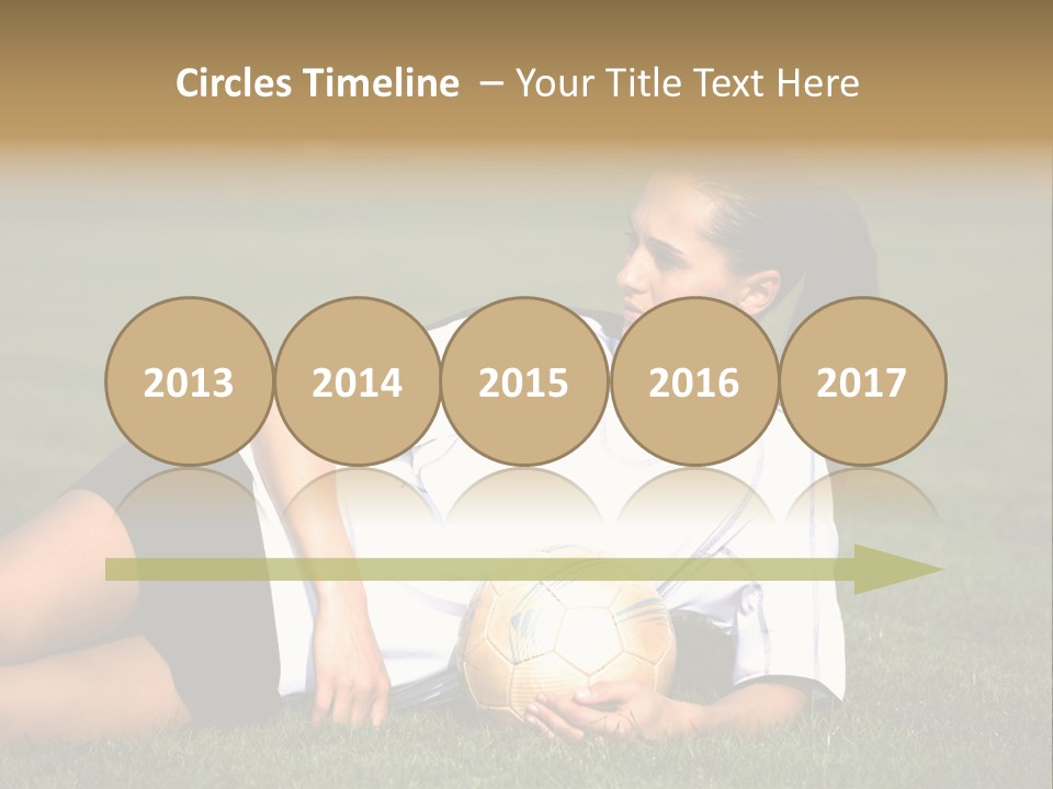 Football Human Girl PowerPoint Template