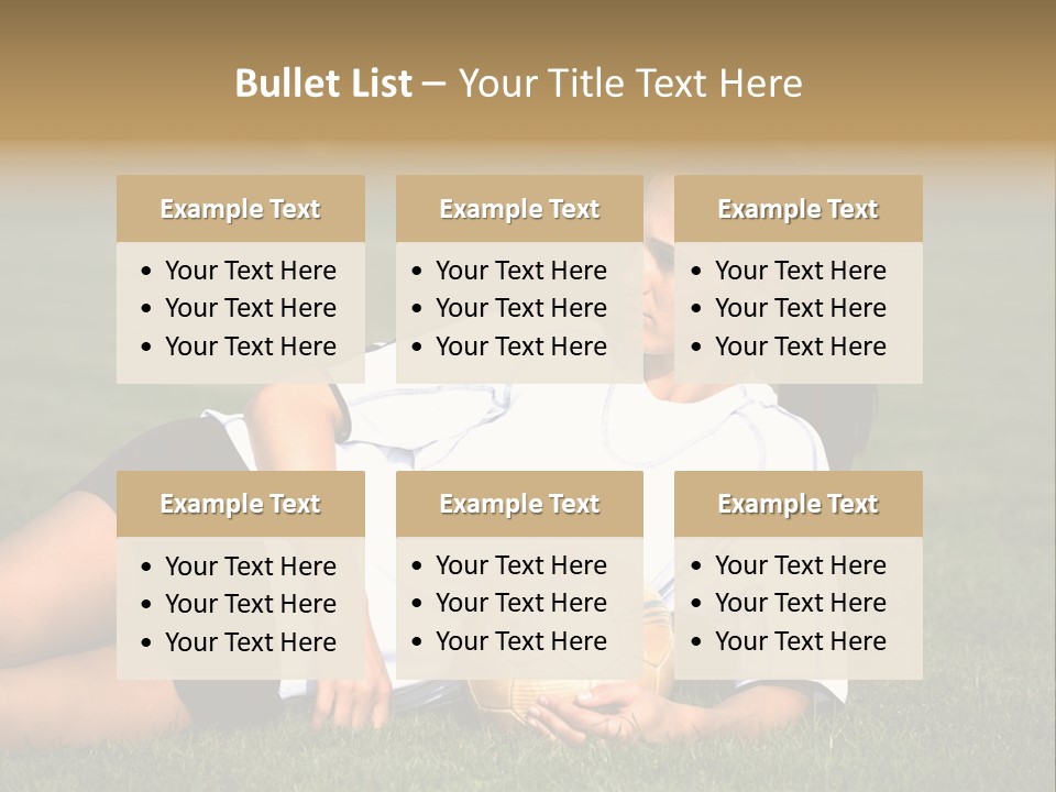 Football Human Girl PowerPoint Template