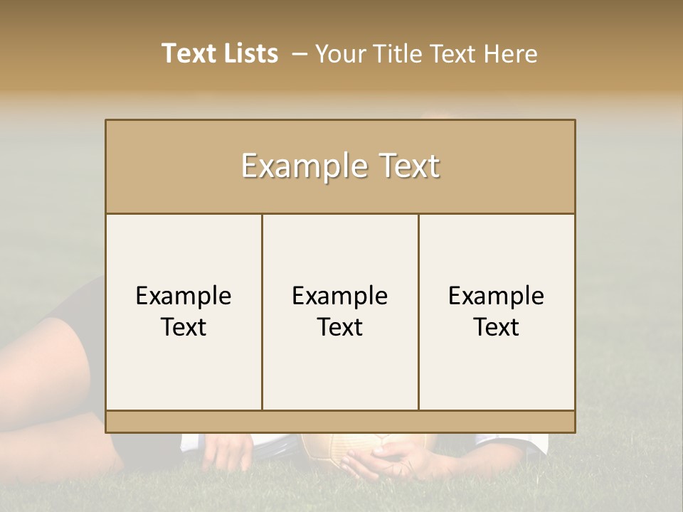 Football Human Girl PowerPoint Template