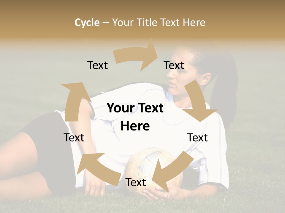 Football Human Girl PowerPoint Template