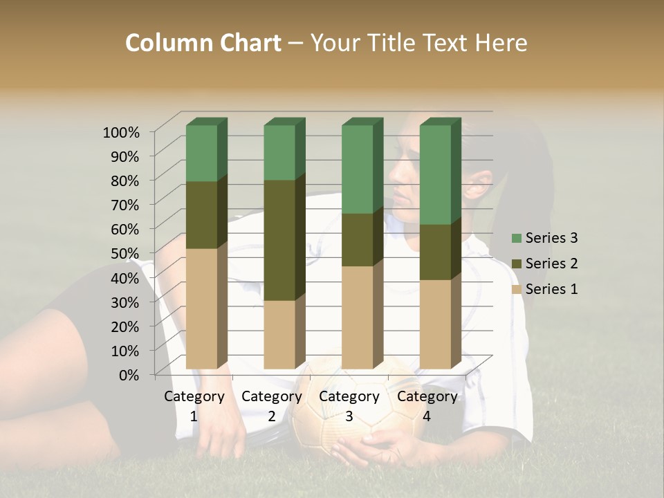 Football Human Girl PowerPoint Template