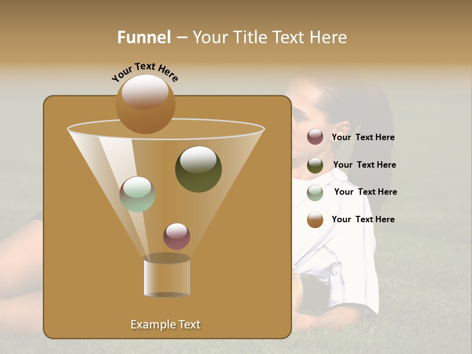 Football Human Girl PowerPoint Template