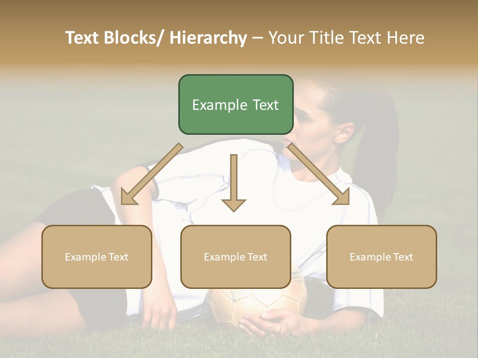 Football Human Girl PowerPoint Template