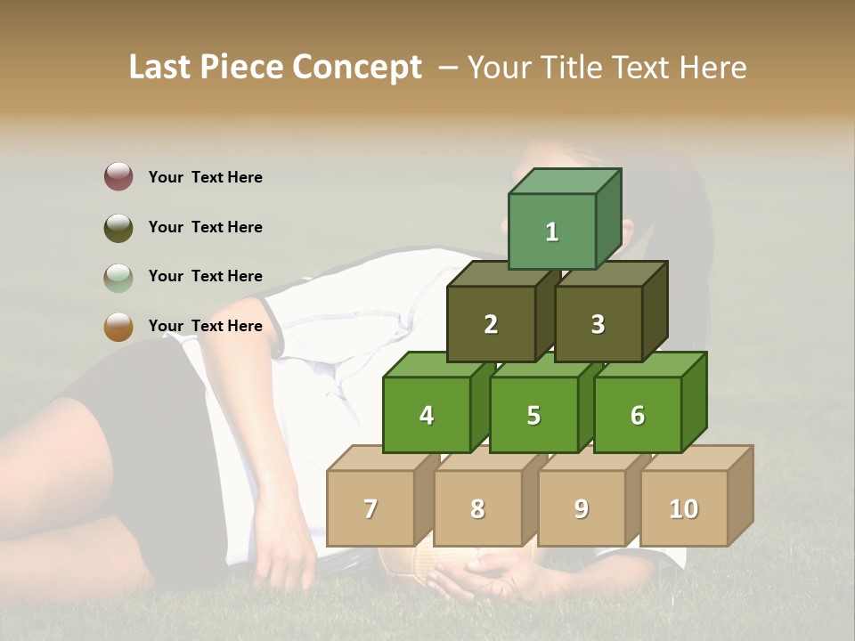 Football Human Girl PowerPoint Template