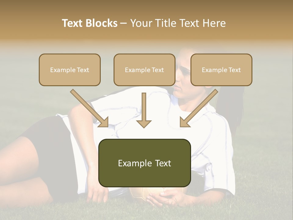 Football Human Girl PowerPoint Template