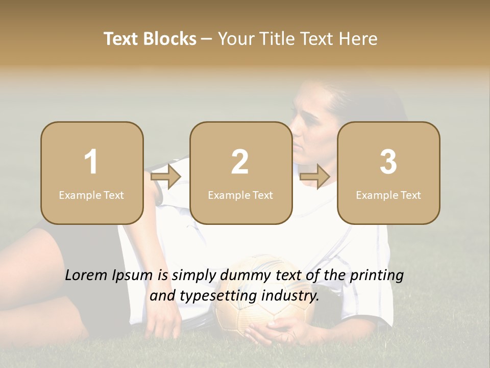 Football Human Girl PowerPoint Template