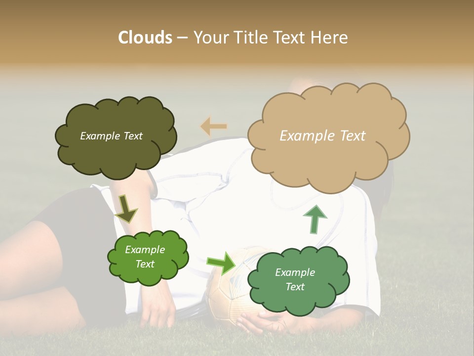 Football Human Girl PowerPoint Template