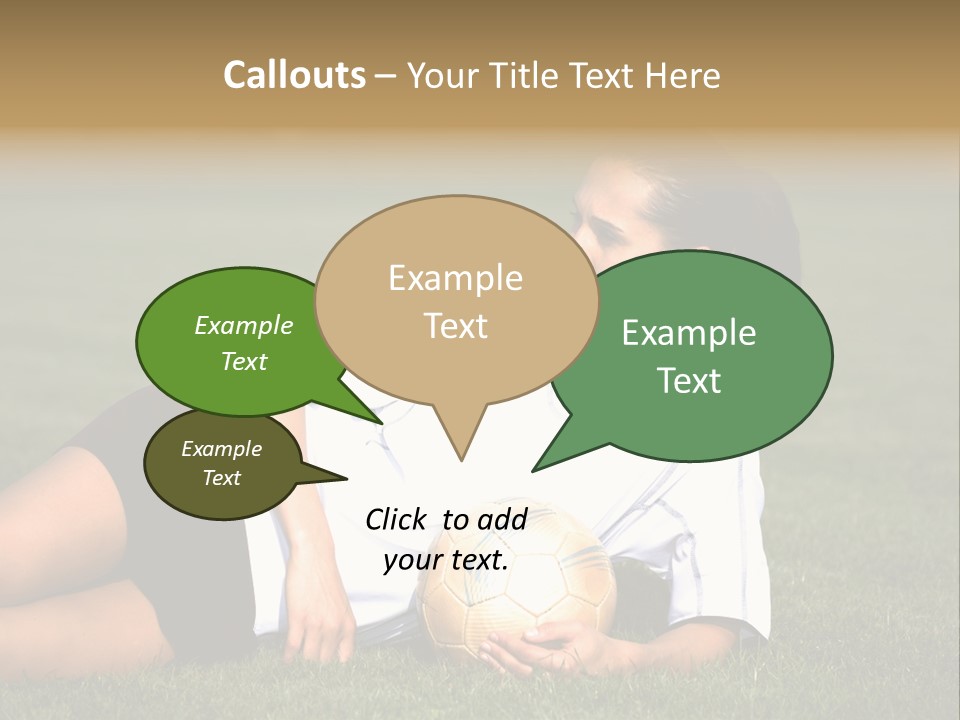 Football Human Girl PowerPoint Template