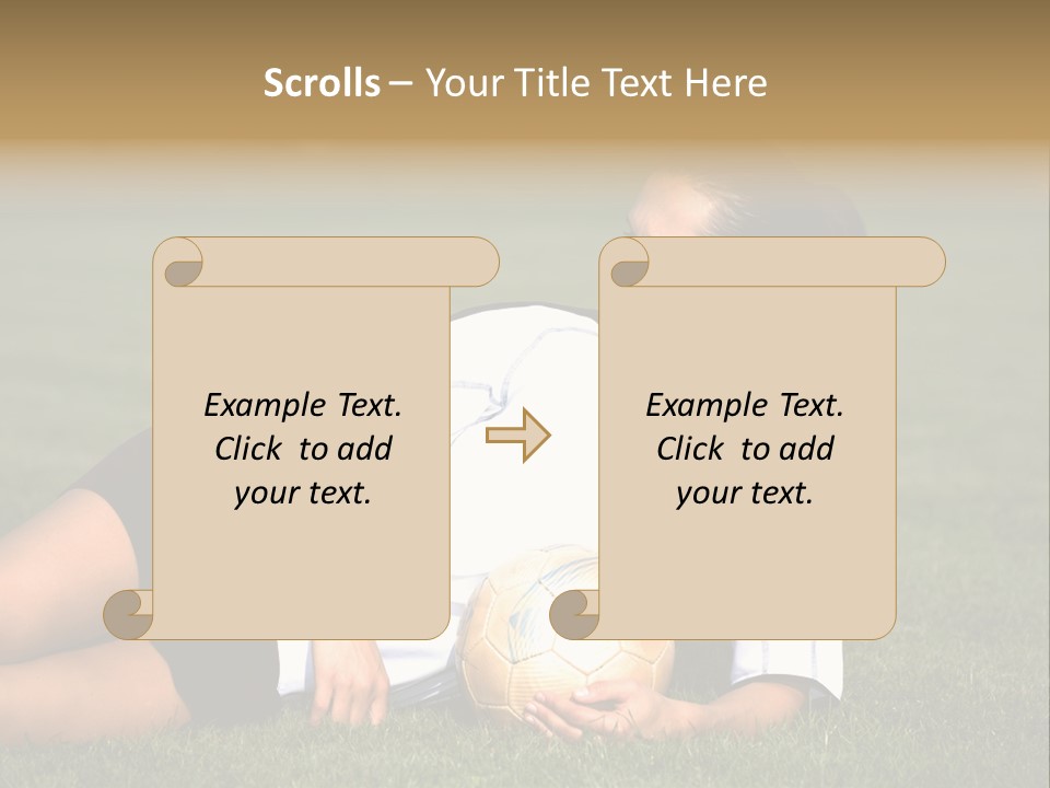 Football Human Girl PowerPoint Template