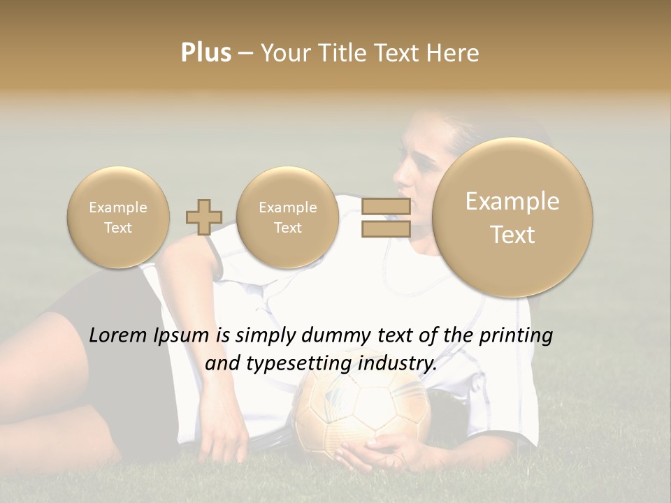 Football Human Girl PowerPoint Template