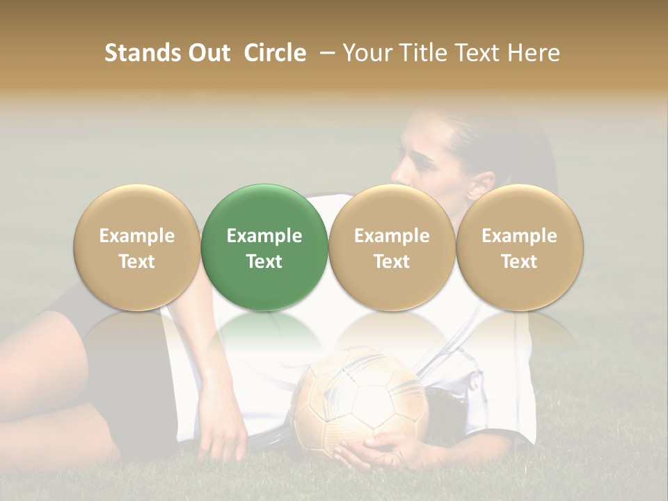 Football Human Girl PowerPoint Template