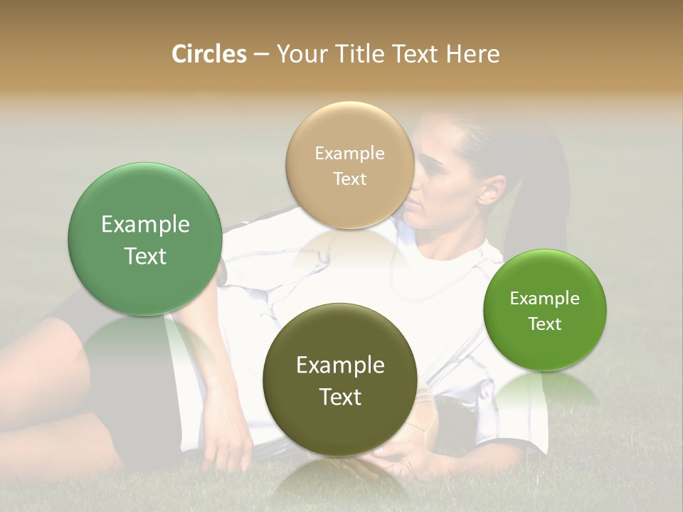 Football Human Girl PowerPoint Template