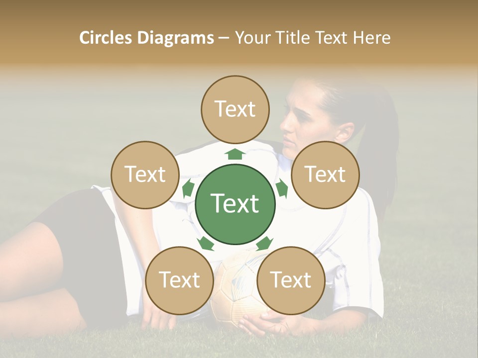 Football Human Girl PowerPoint Template