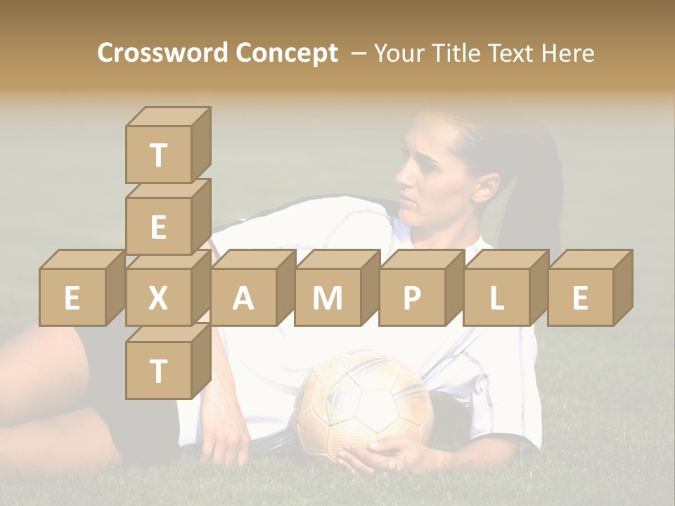 Football Human Girl PowerPoint Template