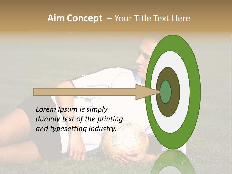 Football Human Girl PowerPoint Template