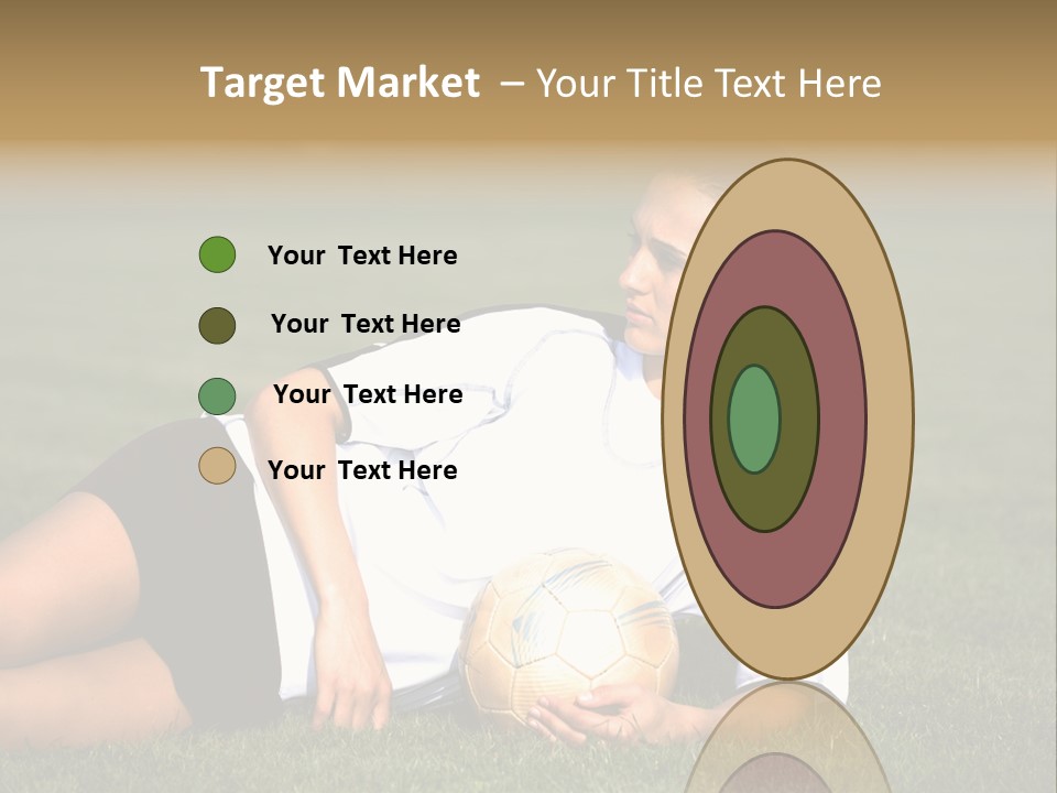 Football Human Girl PowerPoint Template