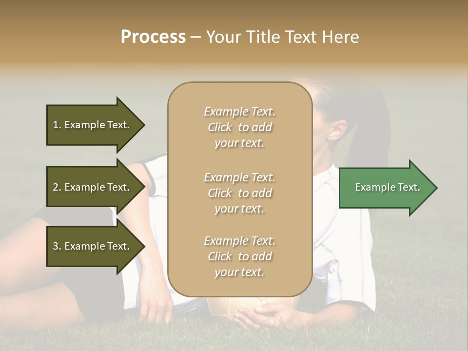 Football Human Girl PowerPoint Template