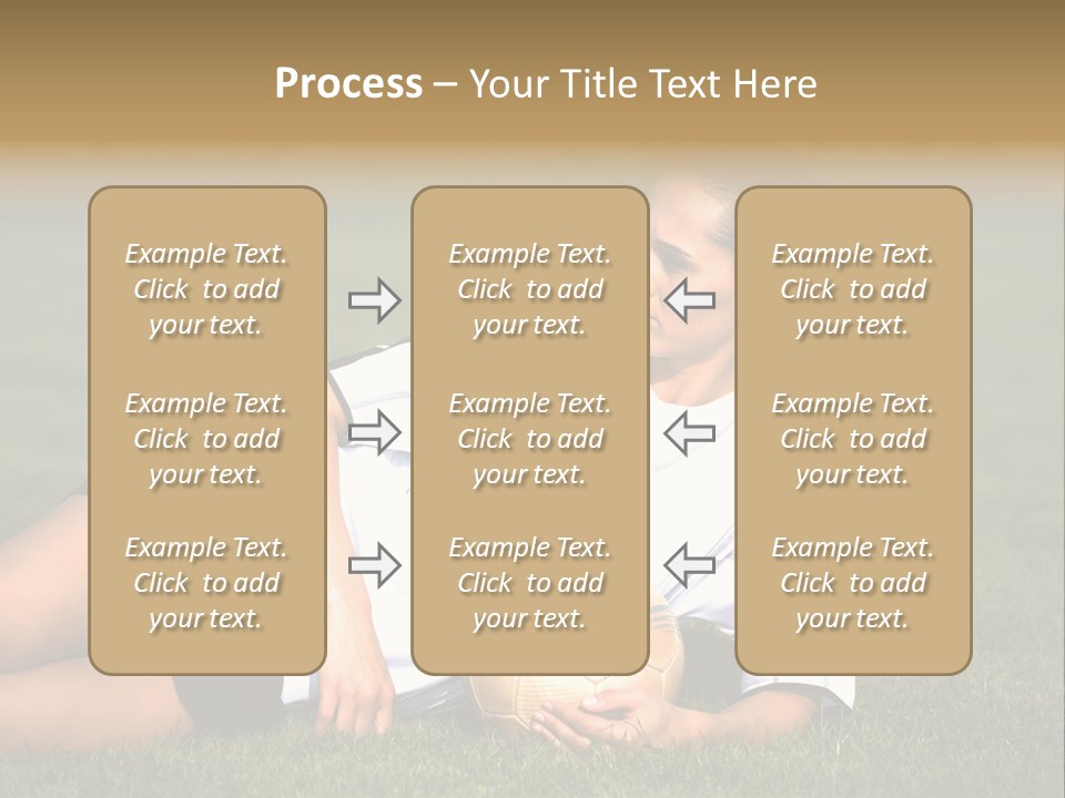 Football Human Girl PowerPoint Template