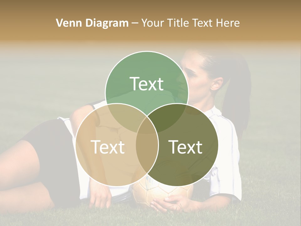 Football Human Girl PowerPoint Template