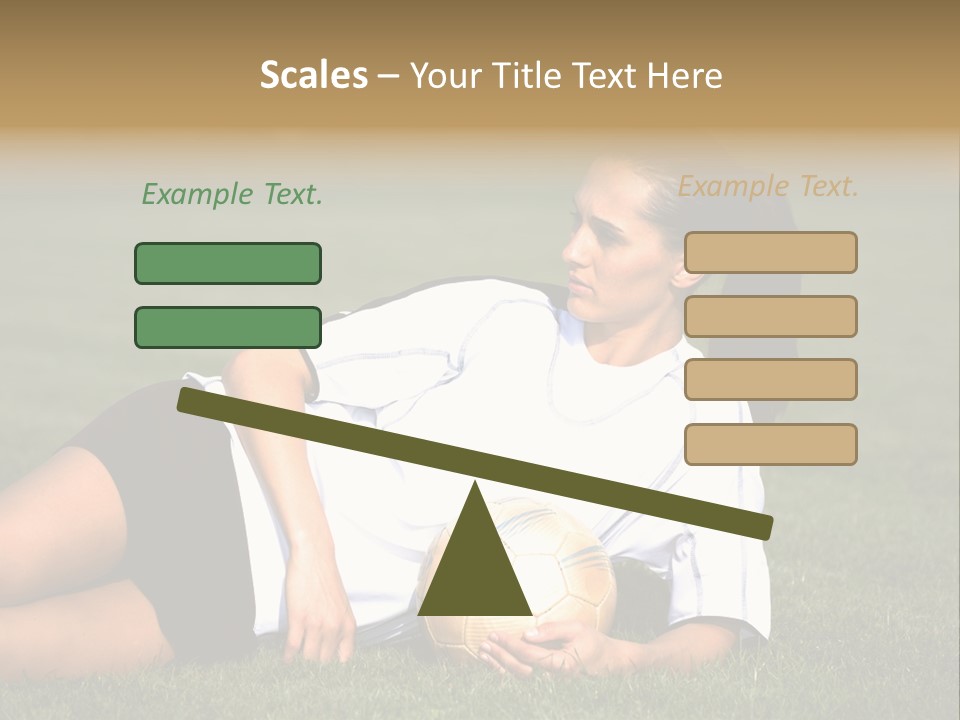 Football Human Girl PowerPoint Template