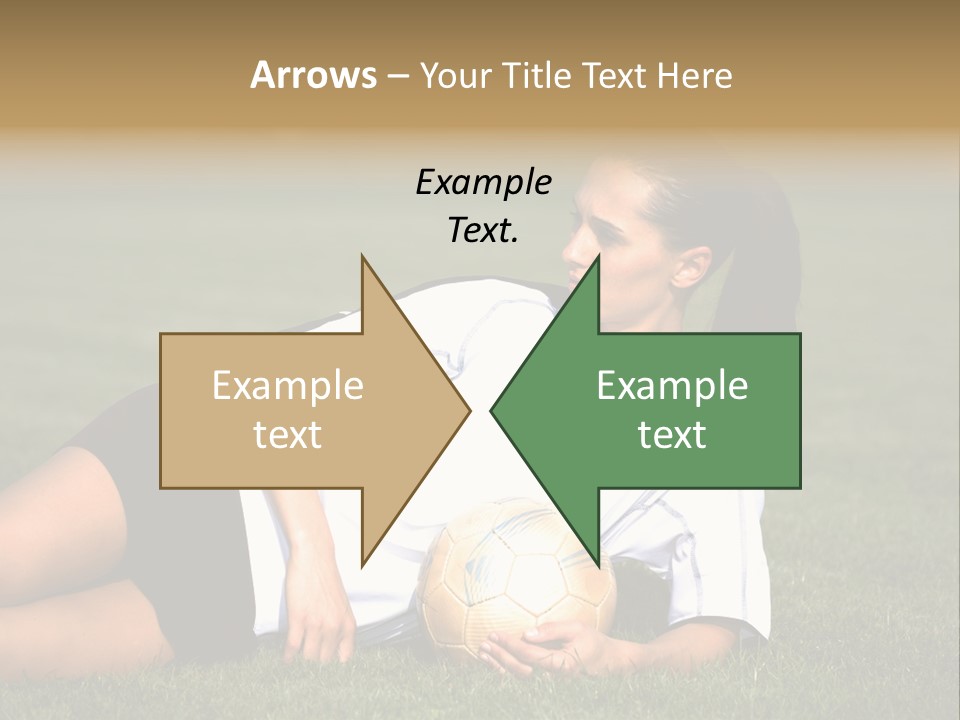 Football Human Girl PowerPoint Template