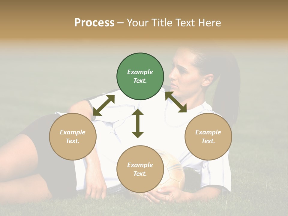 Football Human Girl PowerPoint Template