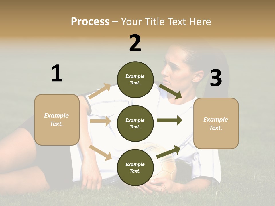 Football Human Girl PowerPoint Template