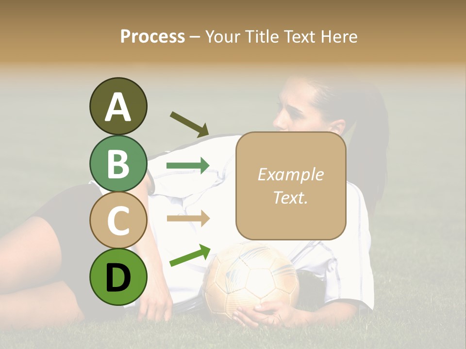 Football Human Girl PowerPoint Template