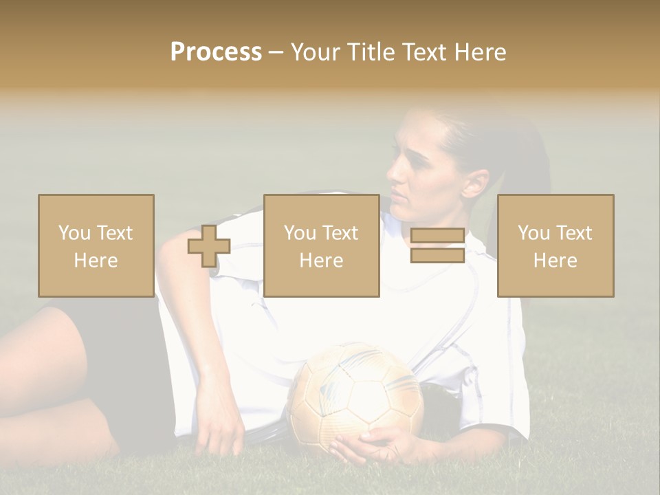 Football Human Girl PowerPoint Template