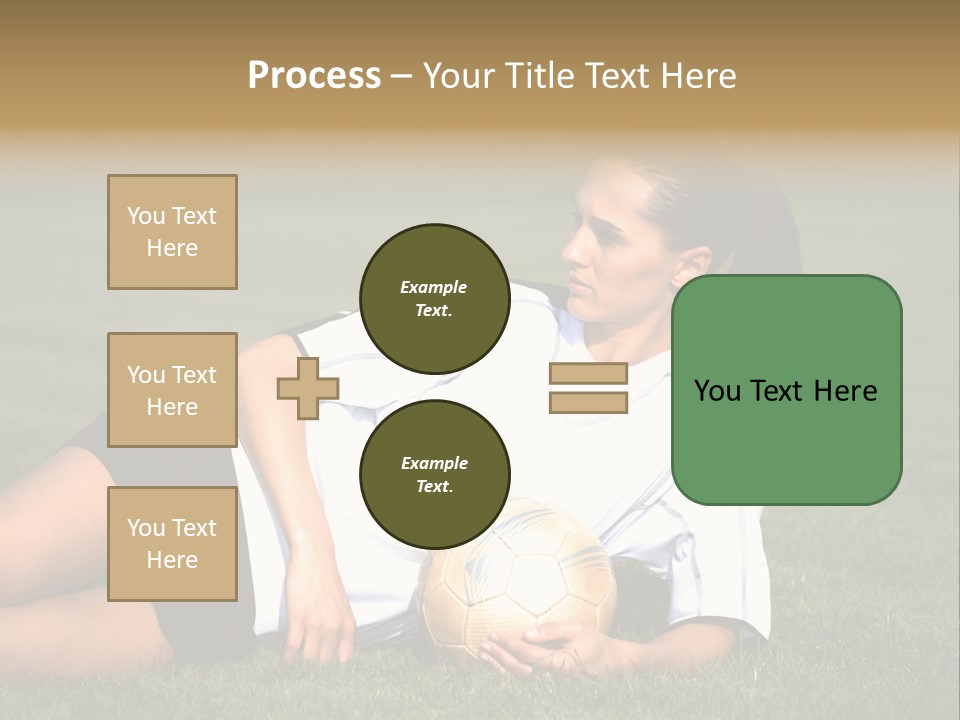 Football Human Girl PowerPoint Template