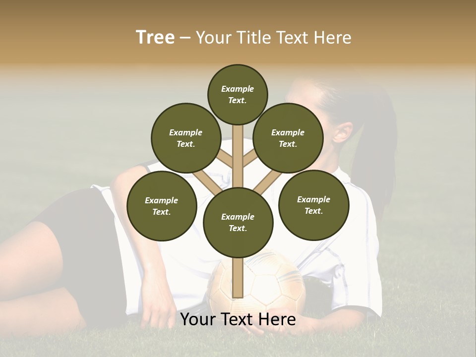 Football Human Girl PowerPoint Template