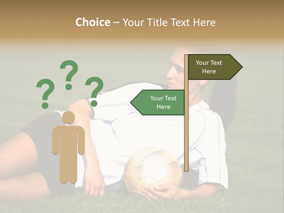 Football Human Girl PowerPoint Template