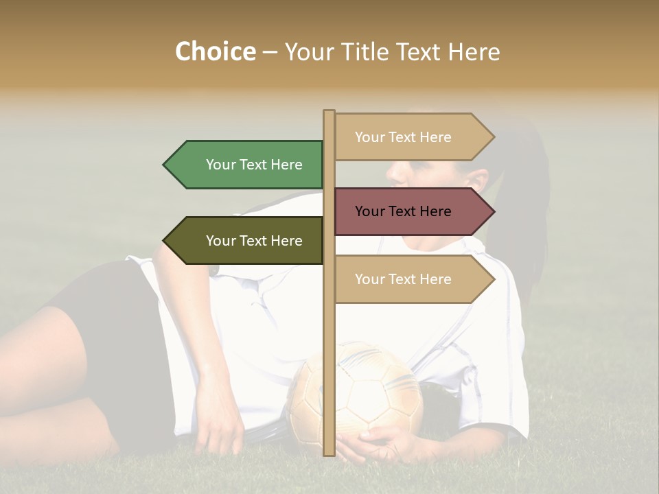 Football Human Girl PowerPoint Template