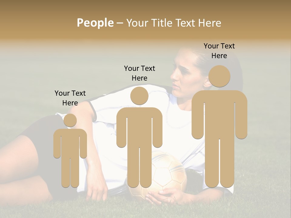 Football Human Girl PowerPoint Template