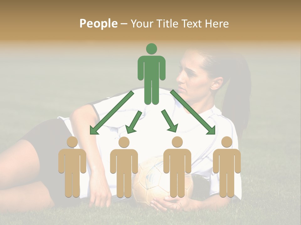 Football Human Girl PowerPoint Template