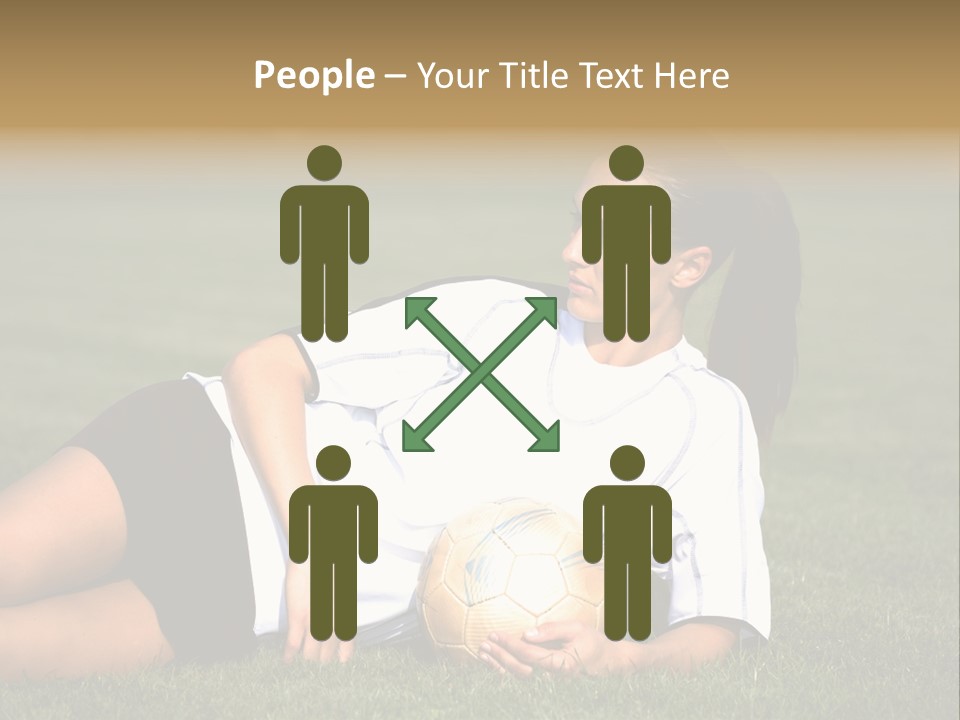 Football Human Girl PowerPoint Template