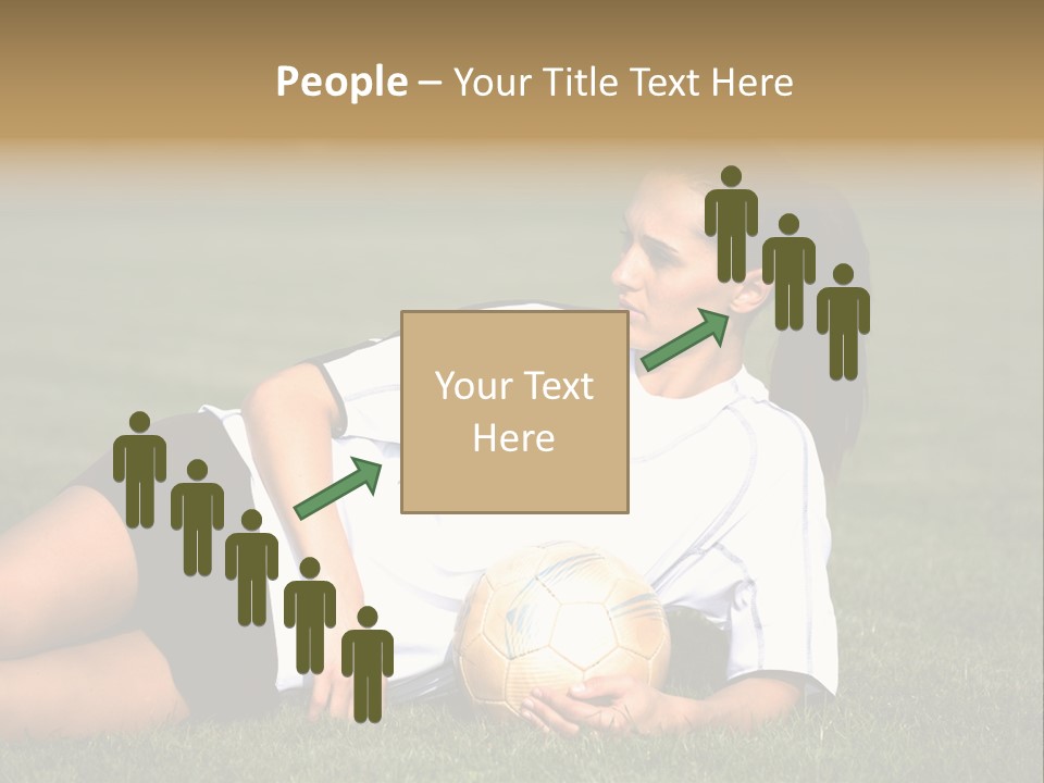 Football Human Girl PowerPoint Template