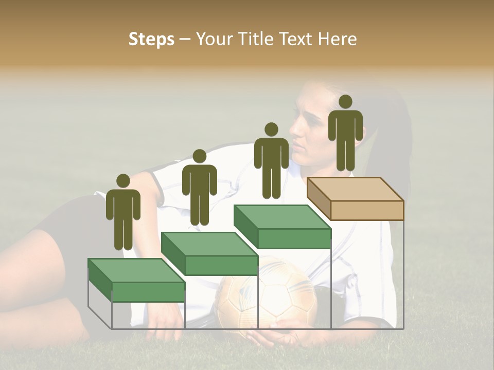 Football Human Girl PowerPoint Template