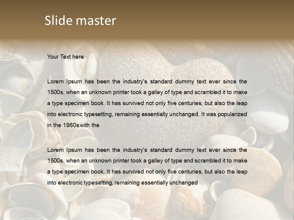 Sea Shell Heart PowerPoint Template