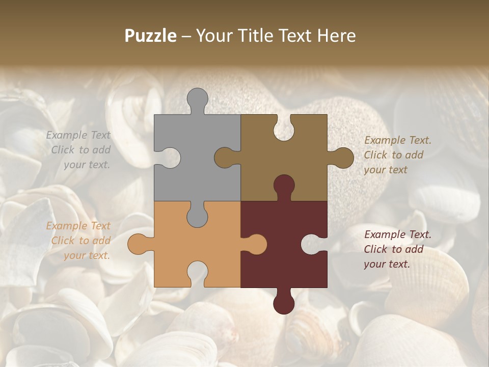 Sea Shell Heart PowerPoint Template