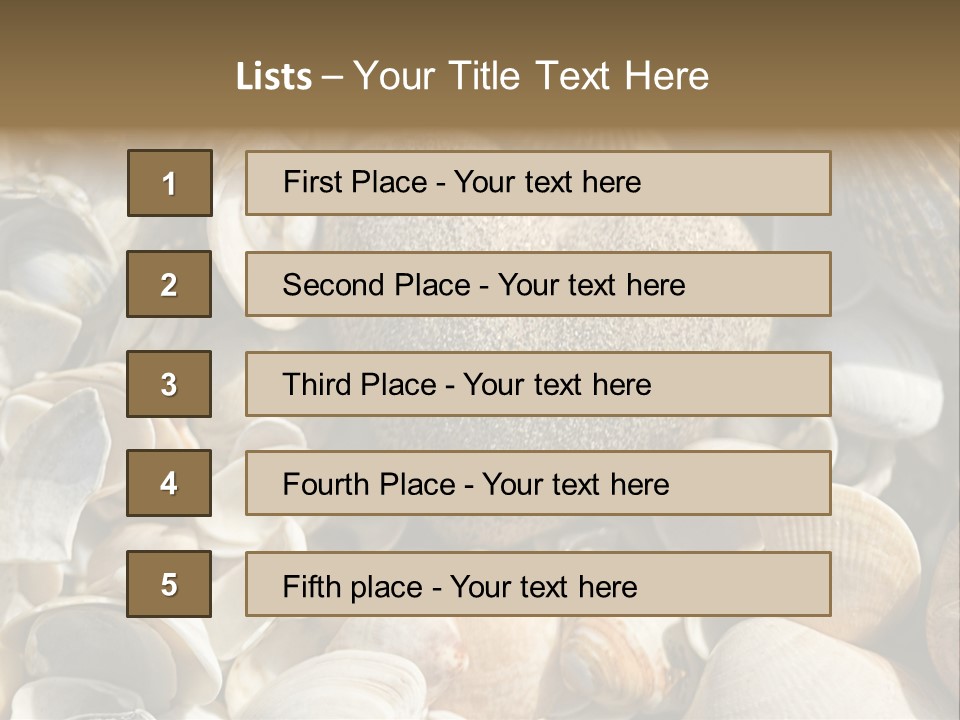 Sea Shell Heart PowerPoint Template