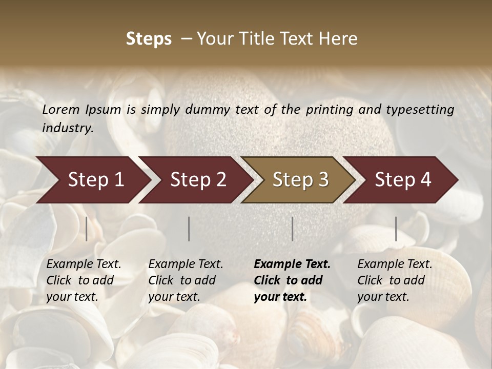 Sea Shell Heart PowerPoint Template