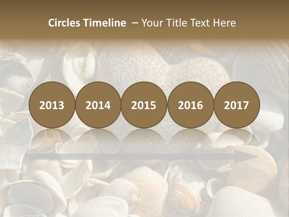 Sea Shell Heart PowerPoint Template